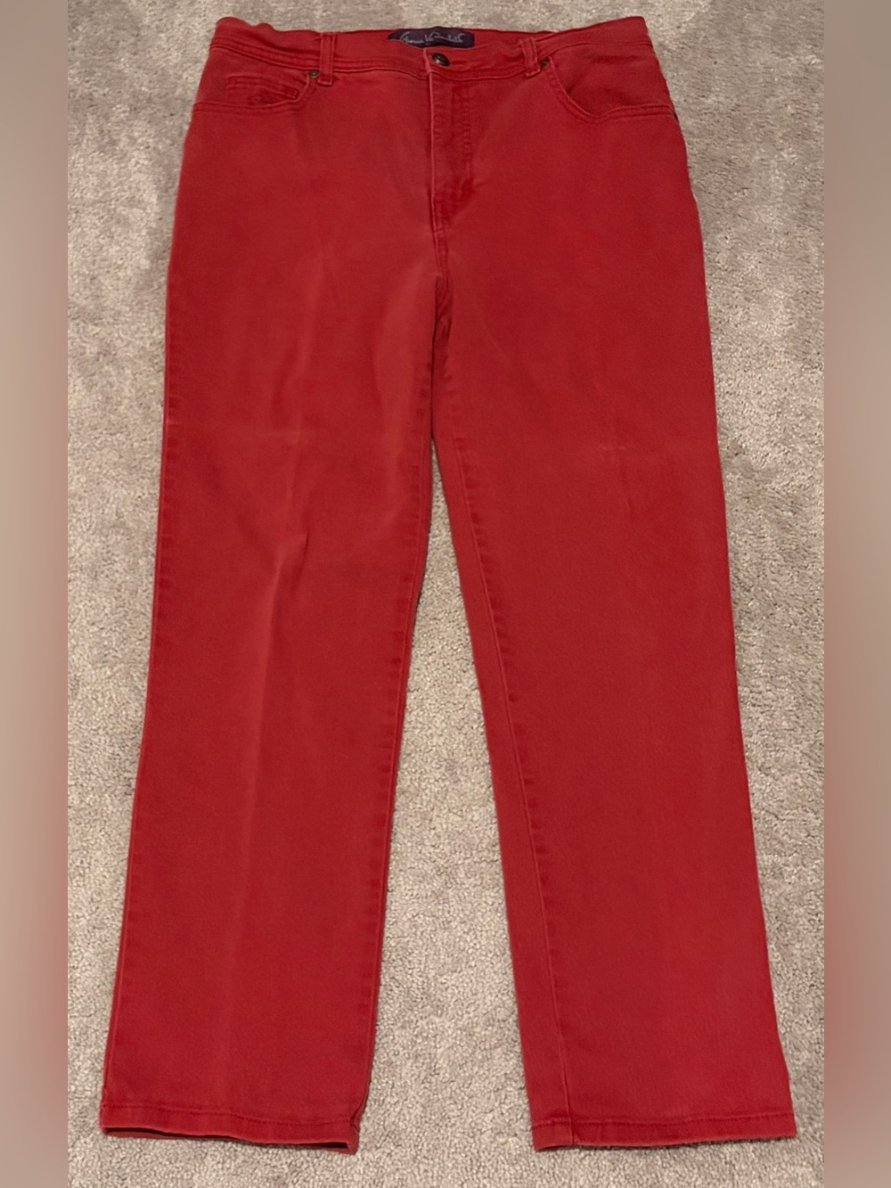 Gloria Vanderbilt Amanda Jeans Women’s Petite Red Size 14p Measured 32x30